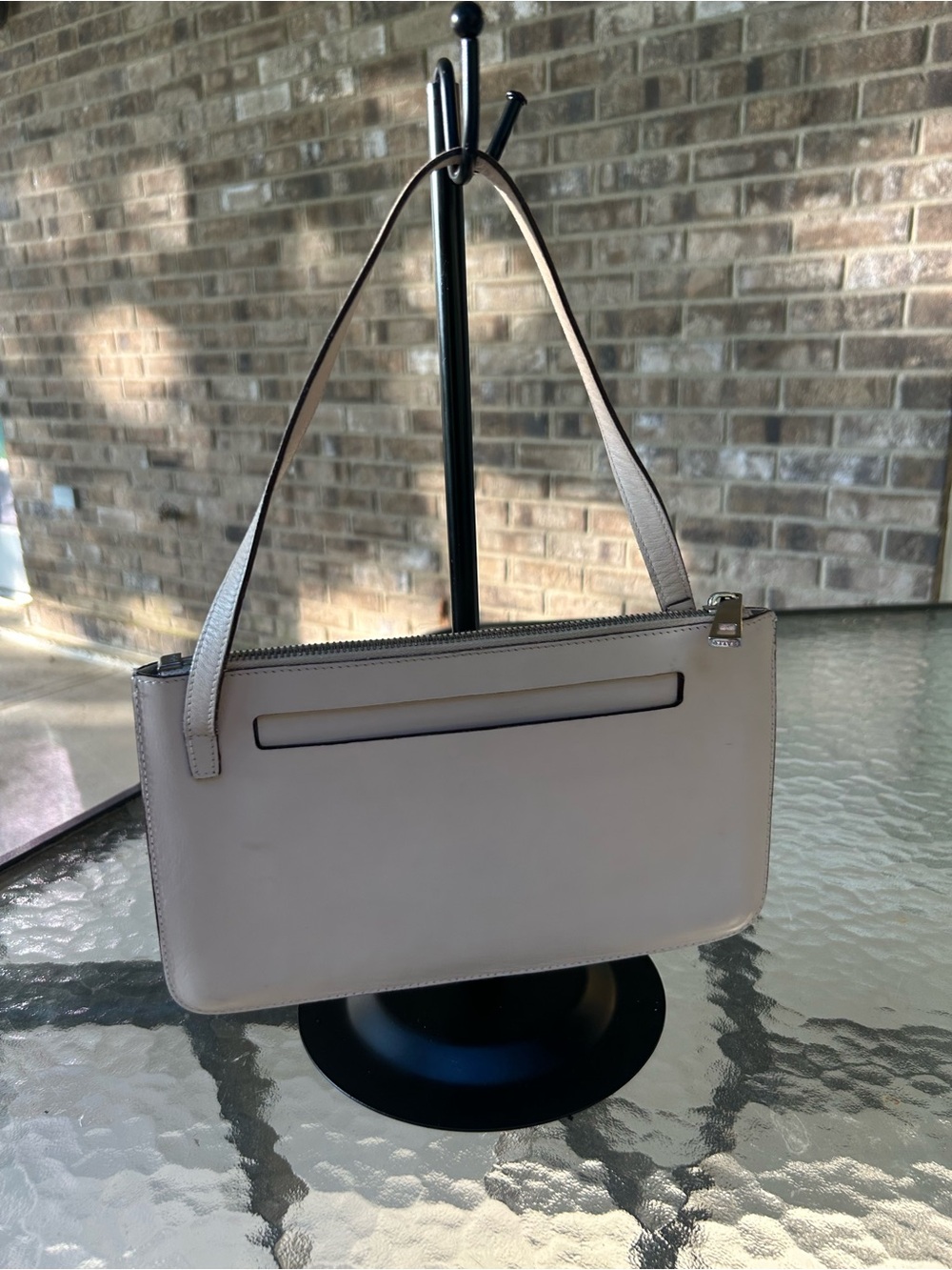 Vintage Bally Beige Leather Top Handle Shoulder Bag Minimalist Logo - Picture 5 of 9